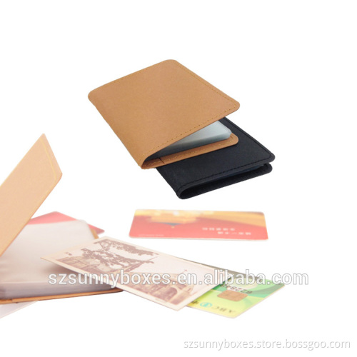 Ultra Slim Waterproof Recycle Kraft Paper ID Card Name Card Holder Album Bag